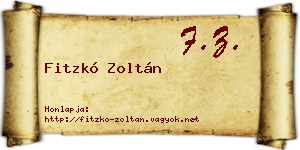 Fitzkó Zoltán névjegykártya